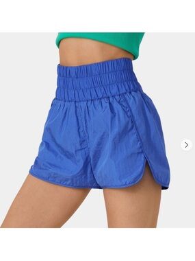 HALARA Smocked Waist Sport Shorts in Blue